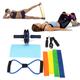 8PCS Home Gym Fitness Set Abdominal Wheel Roller 8 Shape Resistance Bands Yoga Loop Band Jump Rope Kits