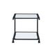 Eurostyle Printer Stand w/ Clear Glass Metal in White | 21.07 H x 21.07 W x 19.3 D in | Wayfair 27572-WHT