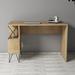 East Urban Home Euthymios Desk Wood/Metal in Brown | 31.02 H x 47.24 W x 23.62 D in | Wayfair F05BA7944182497082EA1A261AC5291A