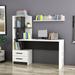 East Urban Home Desk Wood in Black/Brown/White | 55.91 H x 29.13 W x 23.62 D in | Wayfair 0EDF88CC63C6435781D33BDC2B2074B8