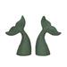 Dovecove Whale Tail Non-skid Bookends Metal in Green | 6.5 H x 4 W x 1.5 D in | Wayfair 168DE3B3A1D04F1BAC06663A77F45AF2