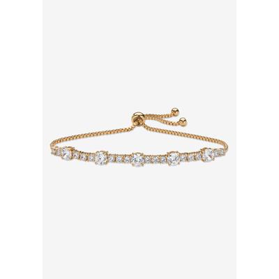 Women's 1.60 Cttw. Birthstone And Cz Gold-Plated Bolo Bracelet 10