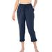 Plus Size Women's Taslon® Cover Up Roll-Up Pant by Swim 365 in Navy (Size 38/40)