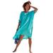 Plus Size Women's Everly Pom Pom Cover Up Tunic by Swimsuits For All in Saltwater Happy (Size 10/16)