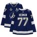 Victor Hedman Tampa Bay Lightning 2021 Stanley Cup Champions Autographed Blue Adidas Authentic Jersey with Final Patch and "2021 SC Champs" Inscription