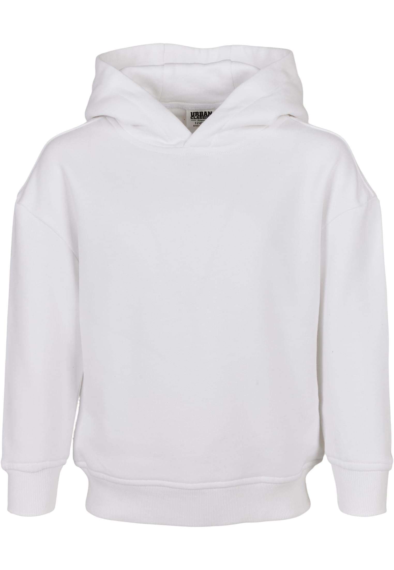 Kapuzensweatshirt URBAN CLASSICS "Urban Classics Damen Girls Organic Hoody", Mädchen, Gr. 110/116, weiß, 100% Baumwolle, unifarben, Sweatshirts Image