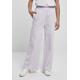 Stoffhose URBAN CLASSICS "Damen Ladies Straight Pin Tuck Sweat Pants" Gr. L, US-Größen, lila (softlilac) Damen Hosen High-Waist-Hosen