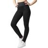 Leggings URBAN CLASSICS "Urban Classics Damen Ladies Interlock High Waist Leggings", Damen, Gr. M, US-Größen, schwarz (schwarz, schwarz), 57% Baumwolle, 38% Polyester, 5% Elasthan, unifarben, skinny fit, Hosen