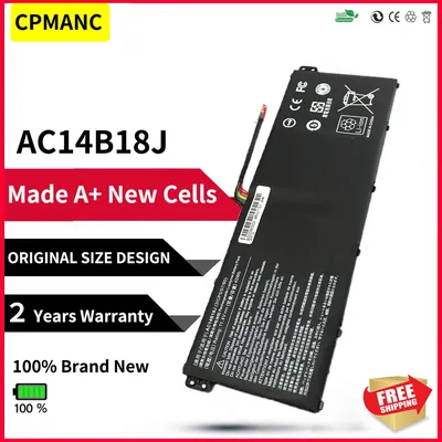 CPMANC 11.4V AC14B18J AC14B13J batterie d'ordinateur portable pour Acer Aspire ES1-511 ES1-512