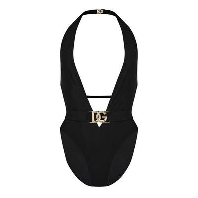 Halter Plunge Swimsuit - Black - Dolce & Gabbana Beachwear