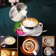 Pichet d'art en acier inoxydable pichet à café au lait Latte mousseur tasse outil artisanal de