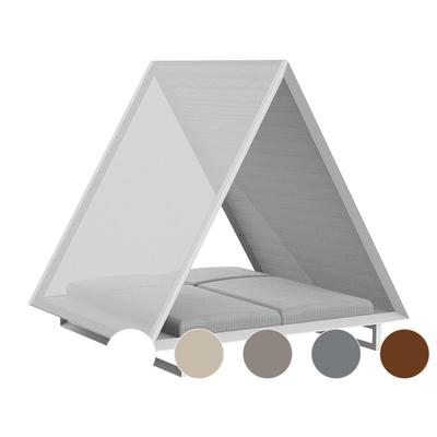 Vondom »VINEYARD« Outdoor Daybed Stoffdach Steel mit Bezug Silvertex Steel 4001 / Sunvision White Image