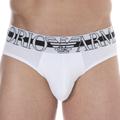 Emporio Armani Megalogo Cotton Briefs - White XL