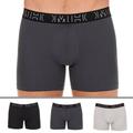 HOM 3-Pack Patrick Cotton Boxer Briefs - Black - Charcoal - Heather Grey M