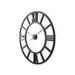 Stoke Matte Black Iron 30" Round Wall Clock - 30"W x 1.6"D x 30"H