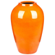 Blumenvase Orange Terrakotta 39 cm Handgemacht Breite Öffnung Bauchige Ovale Form Bodenvase Deko Accessoires Wohnzimmer Schlafzimmer Flur