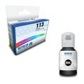 Remanufactured 113 (C13T06B140) Black Ink Bottle Replacement for Epson Printers