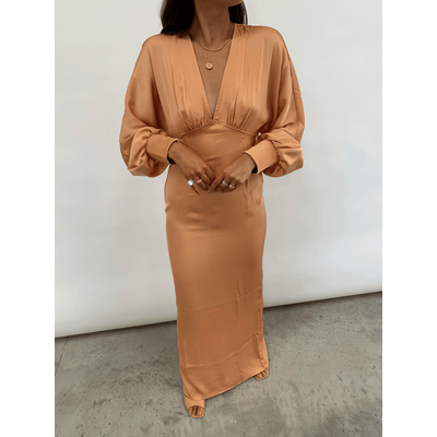 Alexis Batwing Maxi Dress - Orange
