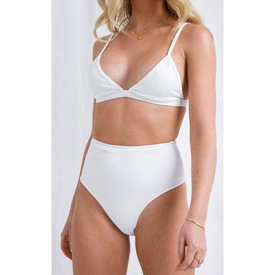 Leola Triangle Bikini Top - White