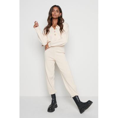 Darcie Knit Jumpsuit - Cream