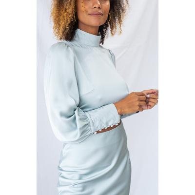 Phoenix Backless Blouse - Mint Green