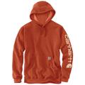 Carhartt Mens Polycotton Stretchable Sleeve Logo Hooded Sweatshirt Top XS - Chest 30-32' (76-81cm)