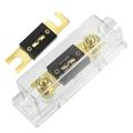 Unique Bargains 1 Set Car Audio 0 4 8 Gauge Inline ANL Fuse Holder Transparent Fuse Block with 2pcs 100A Fuse