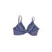 Robin Piccone Swimsuit Top Blue Brocade Swimwear - Women's Size X-Small