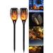 Solar flame light 2 pieces solar light garden IP65 waterproof solar lamp garden torches with realistic flames automatic on/off outdoor warm light