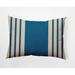 Simply Daisy 14 x 20 Stripe Indoor/Outdoor Polyester Throw Pillow Autumn Blue