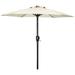 7.5ft Patio Outdoor Umbrella Table Market Yard Umbrella with 6 Sturdy Ribs and Push Button Tilt/Crank for Garden Deck Backyard Pool Beige on clearance