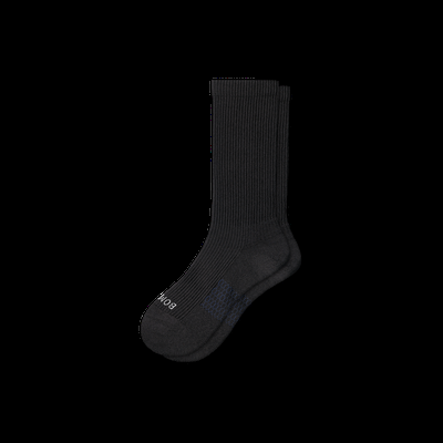 Women's Modern Rib Calf Socks - Black - Large - Bombas