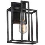 Lake; 1 Light; Wall Sconce; Iron Black with Brushed Nickel Accents Finish