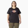 Dickies Women's Plus Heavyweight Logo T-Shirt - Black Size 1X (FSW47R)