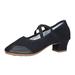 SEMIMAY Foreign Trade 2023 New Soft Sole Solid Color Head Leather Crossbinding Dance Shoes Latin Dance Shoes Black