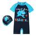 Toddler Swimsuit Boy Girls Swimsuit 1 Piece Zipper Swimwear With Hat Rash Guard Surfing Suit Upf 50+ Baby Boy Bathing Suit Size M Navy
