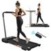 LANTRO JS 2 in 1 Under Desk Treadmill 2.5 HP Folding Treadmill for Home Installation-Free Foldable Treadmill Compact Electric Running Machine Remote Control & LED Display Walking Running Jogging