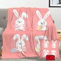 Spring Holiday Throws Blanket With Pillow Cover Bed Sofa Living Room 3D Printed Throw Travel Blanket Easter Bunny Throws Blanket For Kids Women Adults