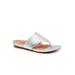 Wide Width Women's Chandler Slip On Sandal by SoftWalk in Silver (Size 8 W)