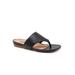 Wide Width Women's Chandler Slip On Sandal by SoftWalk in Black (Size 7 1/2 W)