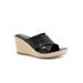 Wide Width Women's Hastings Heeled Sandal by SoftWalk in Black (Size 7 1/2 W)