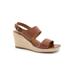 Wide Width Women's Hartley Sandal by SoftWalk in Brown (Size 9 1/2 W)