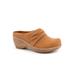 Extra Wide Width Women's Mackay Clog by SoftWalk in Luggage Nubuck (Size 9 1/2 WW)