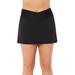 Plus Size Women's High Waist Quick-Dry Side Slit Skirt by Swimsuits For All in Black (Size 34)