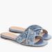 J. Crew Shoes | J Crew Glitter Cora Glitter Crisscross Sandals Sparkly Ocean Blue | Color: Blue | Size: 8