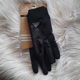 Adidas Accessories | Adidas Running Gold Ready Black Gloves With Grip | Color: Black/Gray | Size: M / L