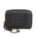 Tory Burch Bags | Auth. Tory Burch Mcgraw Leather Zip Around Coin Purse Wallet Black W. Key Ring | Color: Black/Gold | Size: Os