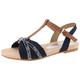 Sandalette TOM TAILOR Gr. 37, blau (navy) Damen Schuhe Sandaletten