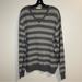 J. Crew Sweaters | J Crew Mens Grey Striped Vneck Cashmere Blend Sweater Xl | Color: Gray | Size: Xl