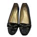 Coach Shoes | Coach Patten Leather Black Flats Logo Cc Metal Embellishment Loafer Low Heel 6.5 | Color: Black/Gold | Size: 6.5